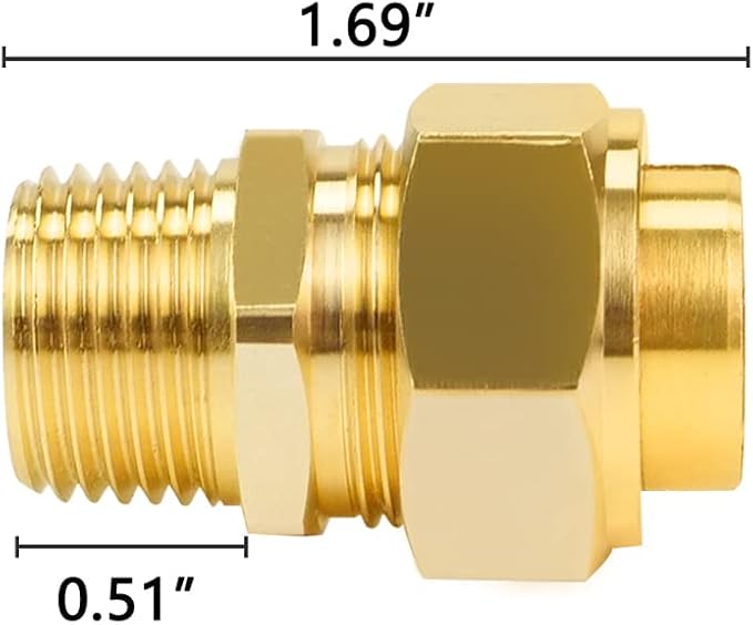 2 Pack Grill Propane Conversion Connector 1/2'' CSST Male NPT Gas Line Fitting - Image 3