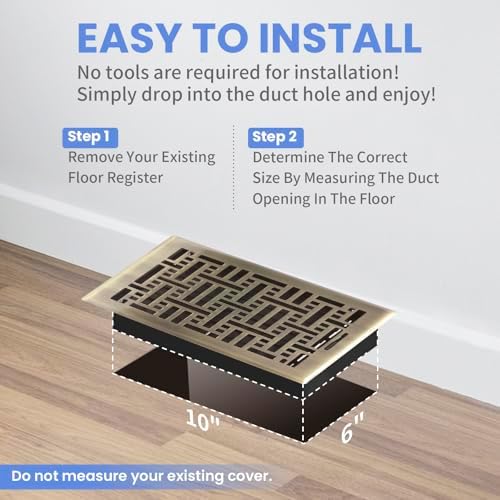Howeall 6x10 Inches Heavy Duty Walkable Floor Register - Image 6