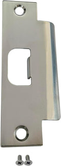 Steel Extended Lip Door Strike Plate, Latch D Hole, by QCAAHardware