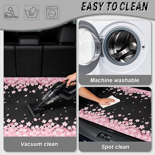 Black Cherry Blossom Heavy Duty Trunk Mat 29"x39" - Image 5
