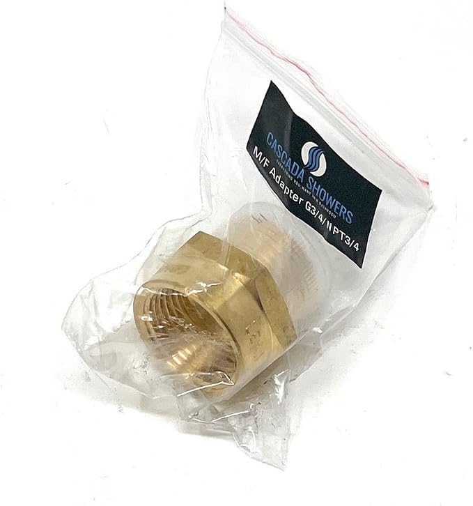 Cascada 3/4" G Thread Male to 3/4" NPT Thread Female Pipe Fitting Adapter - Image 4