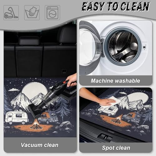 Camping Van Waterproof Car Trunk Mat 29"x39" - Image 5