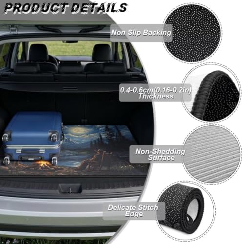 Classic Night Camping Waterproof Car Trunk Mat 29"x39" - Image 6