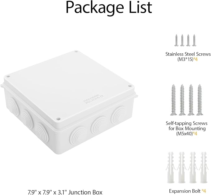 ABS Plastic Dustproof Waterproof IP65 Junction Box Universal Electrical Project - Image 8