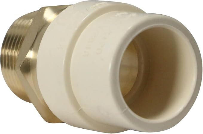 1 Pack XFITTING 3/4" CPVC to 3/4" NPT Adapter, Brass & CPVC Transition - Image 4