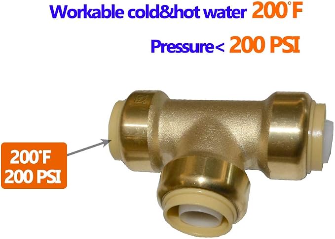 1" Pex fitting Push Fit Plumbing Tee, Push-to-Connect Plumbing Fittings - Image 6