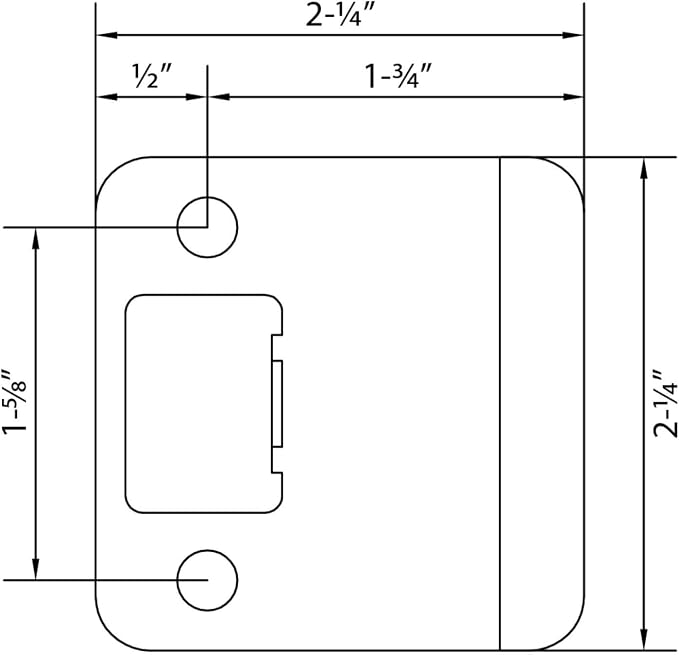Round Corner Extended Lip Strike, 2-1/4" x 1-3/4", Oil-Rubbed Bronze - Image 4