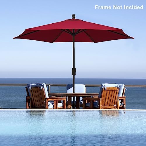 EliteShade USA 7.5FT Replacement Covers 6 Ribs Market Patio Umbrella Canopy - Image 2