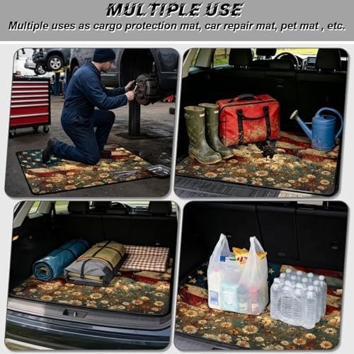Eagle Daisy Field Universal Car Trunk Mat, Waterproof Cargo Liner - Image 3