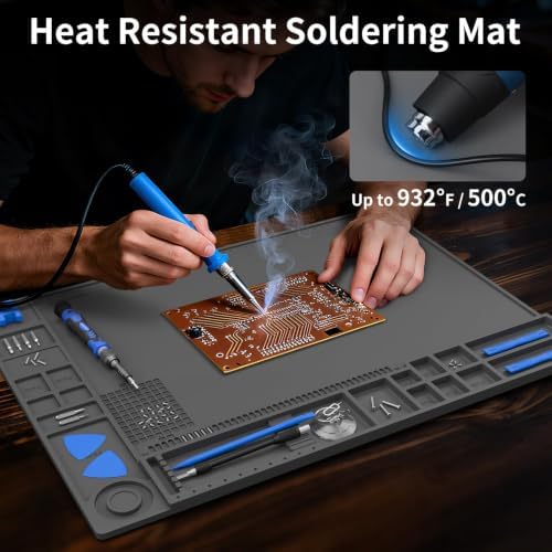 STREBITO Soldering Mat Large, Solder Mat 932°F Heat Resistant 21.7"x15.8'' - Image 3