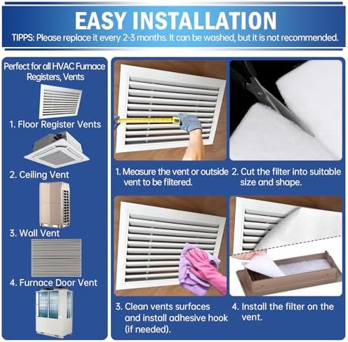 UBeesize Air Vent Filters Kit, No Airflow Restrictions, - Image 5