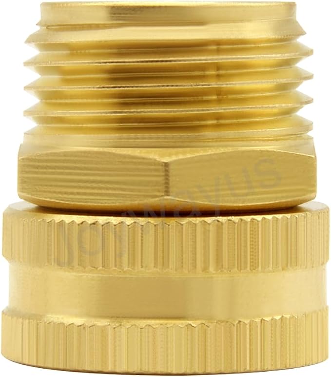 Joywayus 2PCS Brass Swivel Pipe Fitting 3/4" GHT Female x 3/4" GHT Male | - Image 6