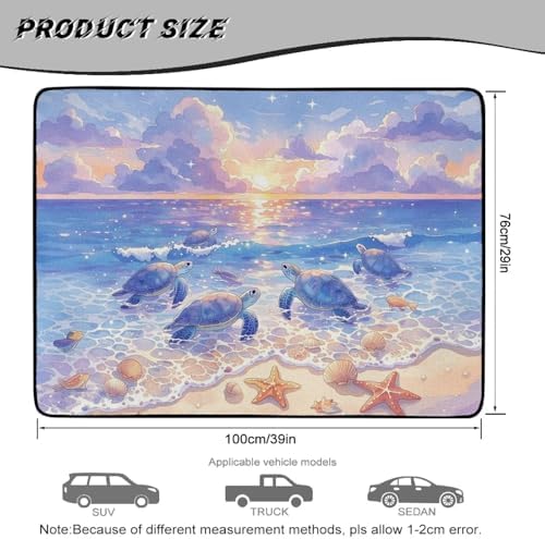 Dreamy Beach Turtle All Purpose Trunk Mat 29"x39" - Image 7