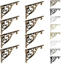 Khtumeware 8 Pack Antique Brass Shelf Bracket 8 Inch, Decorative Brackets by khtumeware