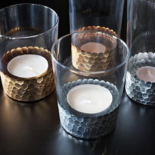 Hosley Argea Glass Bud Vases Set of 2, 6.25-Inch Small Vases - Image 3