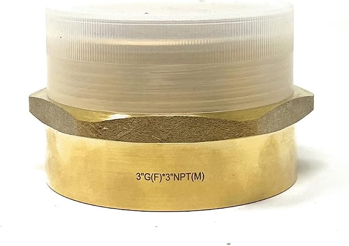Cascada 3" G Thread Female to 3" NPT Thread Male Pipe Fitting Adapter - Image 6
