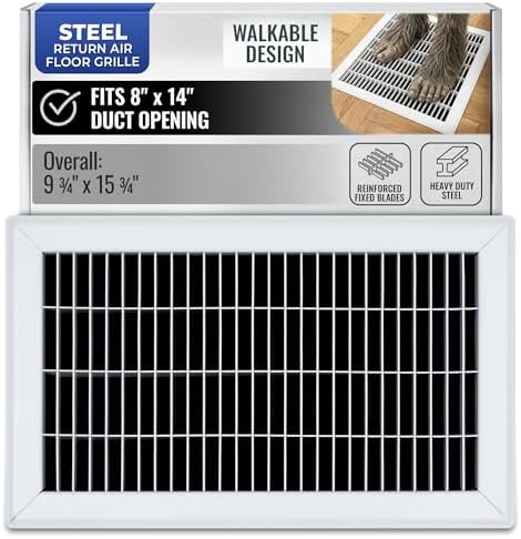 Fits 8x14 and 14x8 Duct Opening | Return Air Floor Grille by Handua | Walkable by Handua