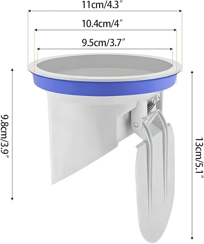 Sewer Pipe Smell Blocker Core, Spring-Loaded Backflow Valve - Image 4