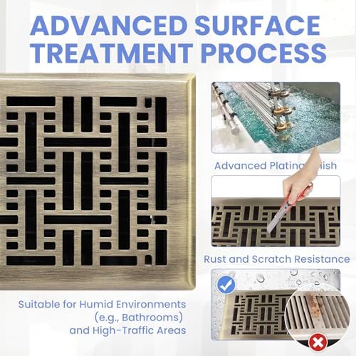 Howeall 6x10 Inches 2 Pack Heavy Duty Walkable Floor Register - Image 3
