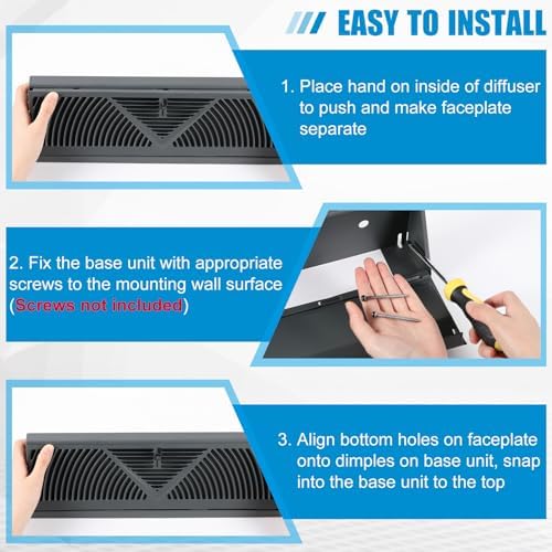 Yaocom 2 Pack Baseboard Register Vent 18 Inch Air Vent Covers - Image 4