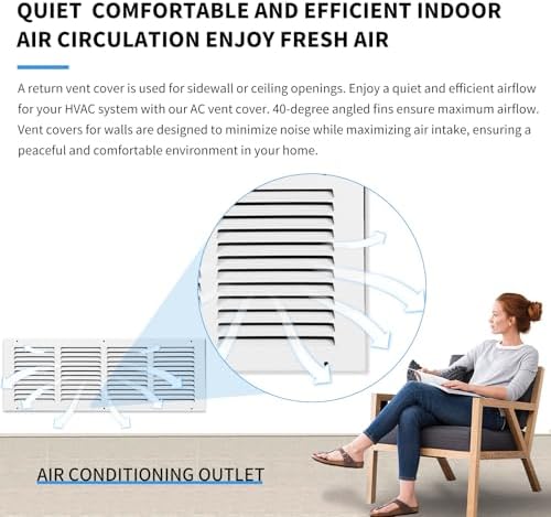 Return Vent Cover 30 x 12, Air Return Vent Cover, Flat Vent Cover, Return Air - Image 7