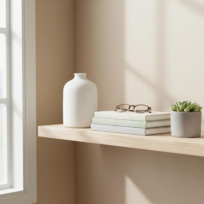 Carrot's Den White Ceramic Vase, Matte Textured Entryway Table Decor | Textured - Image 5