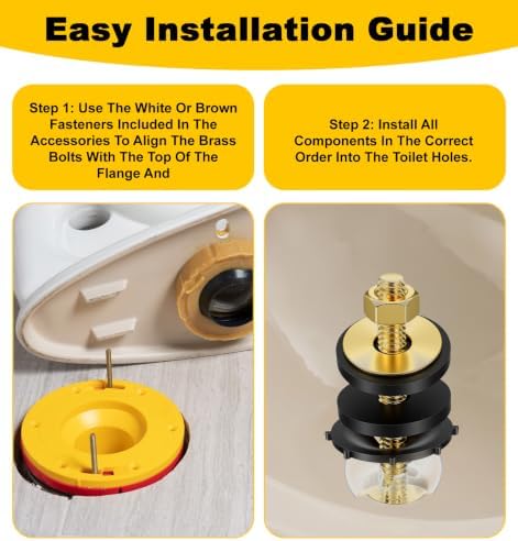 2 Pack Toilet Bolts, Heavy Duty Metal Toilet Flange Bolts Kit - Image 3