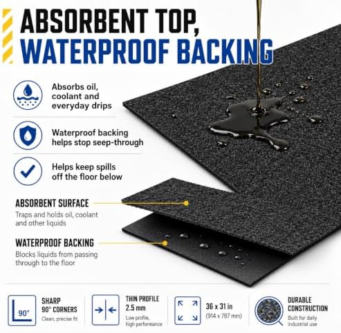 31" x 36" Garage Floor Mat, Oil Spill Mat - Image 2