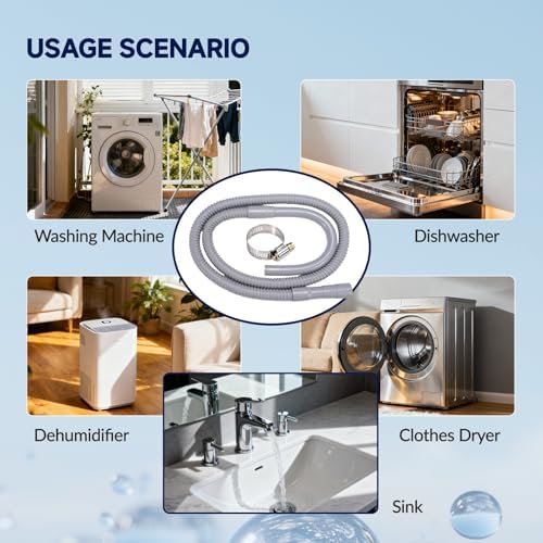 6FT Universal Washer Drain Hose Leak-Proof & Cut-to-Fit PVC Hose - Image 4