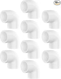 10-Pack 1 Inch PVC Fittings 90 Degree Elbow, Furniture Build Grade SCH40 White by Unknown
