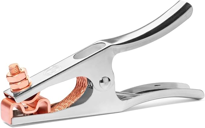 500A Electroplated Electric Welding Ground Clamp Copper Plated Jaw Braided - Image 5