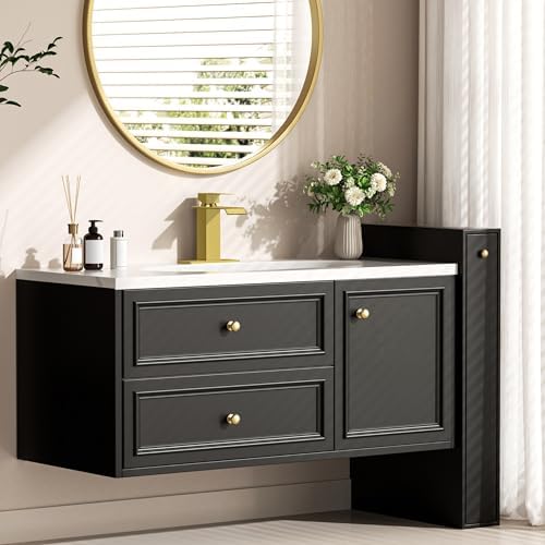 FORIOUS Bathroom Faucet 1 Hole Single Handle Vanity Faucets Brushed Gold - Image 2