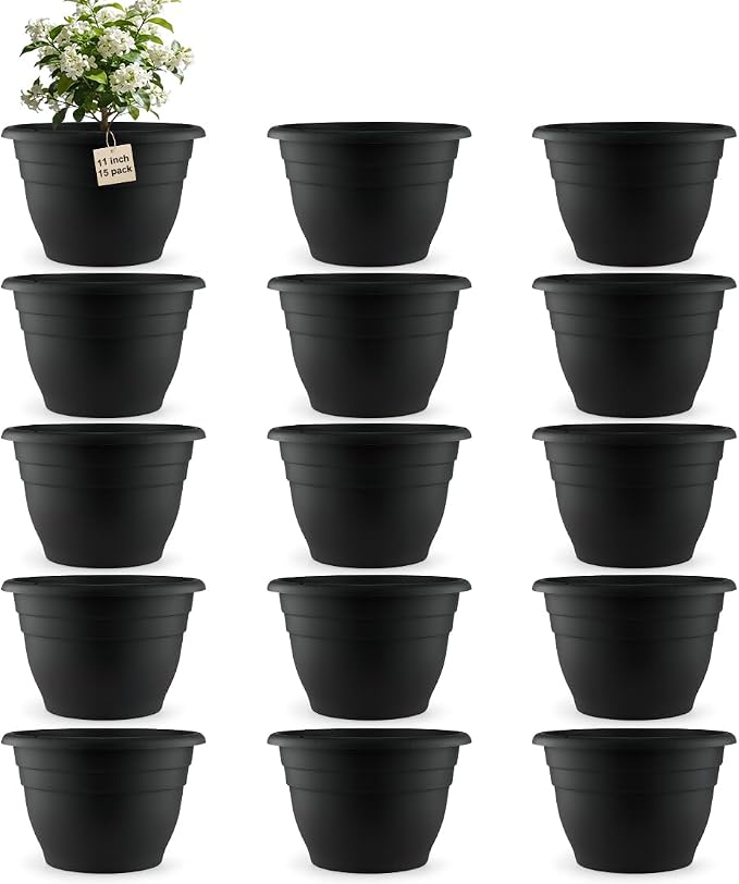 RooTrimmer 15 Pack 11 Inch Plant Pots by RooTrimmer
