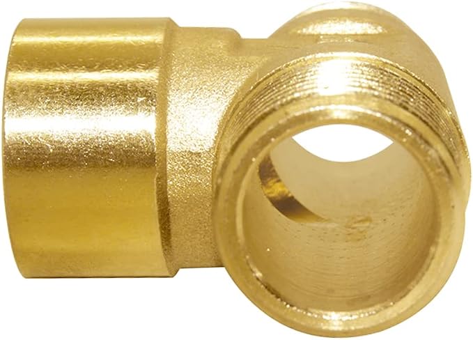 Joywayus Brass Pipe Fitting Barstock Tee 3 Way NPT 1/2" Male x 1/2" Female x - Image 3