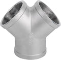 Stainless Steel 304 Tee NPT Female Y Shaped 3 Way Cast Pipe Fitting by Unknown
