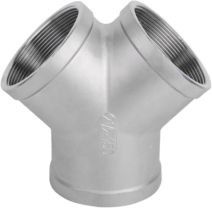 Stainless Steel 304 Tee NPT Female Y Shaped 3 Way Cast Pipe Fitting by Unknown