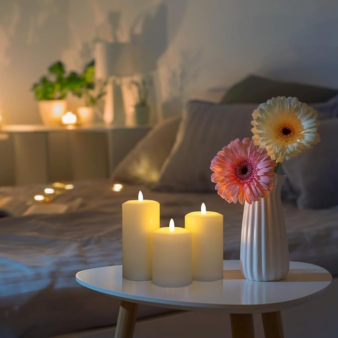 ANGELLOONG Flameless Pillar Candles - Image 4