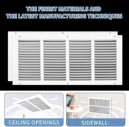 Air Return Vent Cover 20x8, Cold Air Return Vent Cover, Flat Return Air Grilles - Image 6