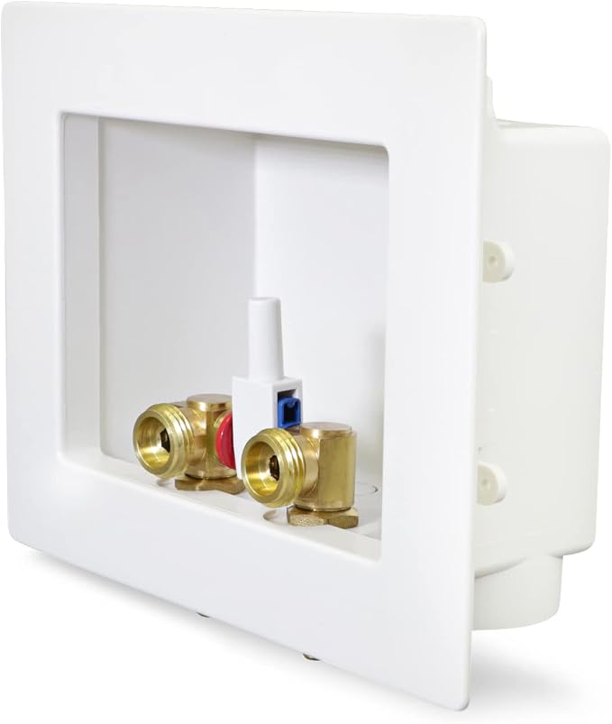 Highcraft Washing Machine Outlet Box Dual Drain, 1/2" PEX Crimp Connection by Highcraft
