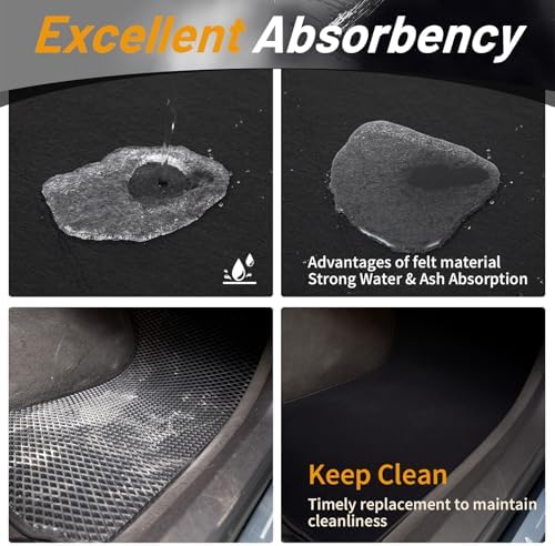 WILLBOND 10 Pcs Self Adhesive Disposable Car Floor Mats, Felt 15.7"x19.6" - Image 5
