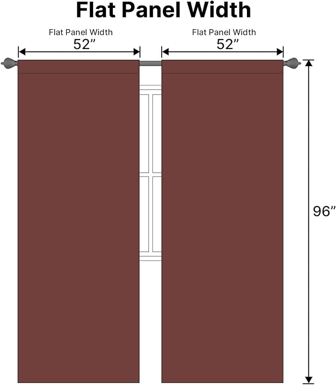 H.VERSAILTEX Blackout Curtains Thermal Insulated Window Treatment Panels Room - Image 7