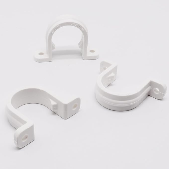 3/4 Inch PVC Pipe Strap, 2-Holes Conduit Pipe Clamps Plastic Pipe Supports - Image 7