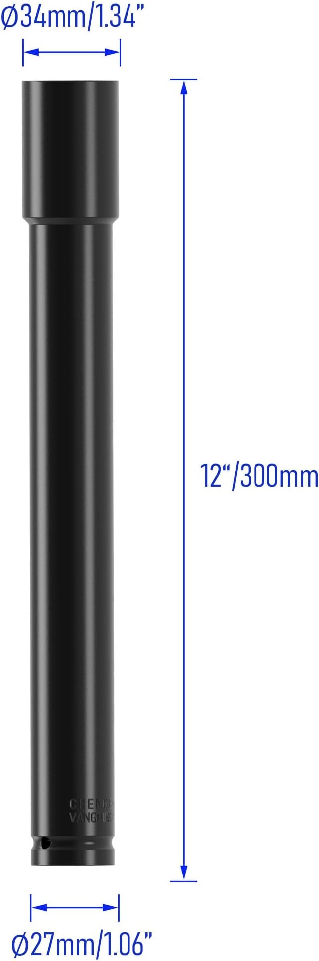 1/2" Drive 24mm Socket Accessory Set, 12 Inch Length | Deep 6-Point Impact - Image 3