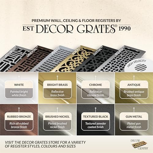 Decor Grates Metal Oriental Decorative Air Vent Cover 4x10 Floor Register – - Image 5
