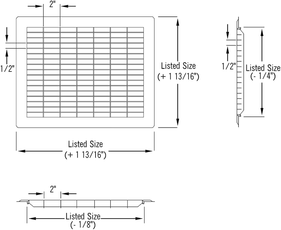 Imperial RG1252 Heavy Gauge Floor Return Air Grille, 8 x 30-Inch - Image 4