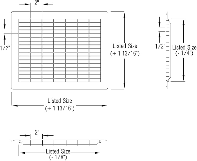 Imperial RG1031 Heavy Gauge Floor Return Air Grille, 4 x 10-Inch - Image 4