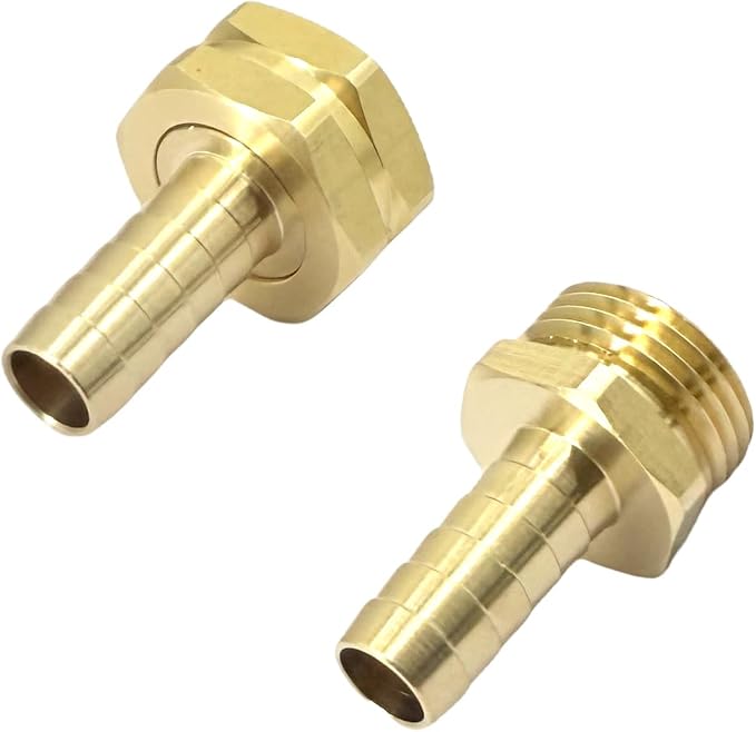 1/2" PEX to 3/4" GHT Male Female Brass Fittings Garden Hose Adapter by Smsucfuda