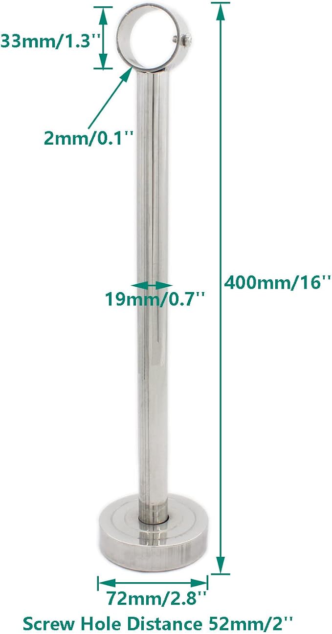 2Pcs Ceiling Mount Curtain Rod Holder, Flange Ceiling Mount Bracket - Image 2