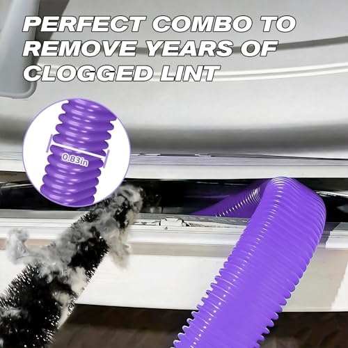 Sealegend 2 PCS Dryer Vent Cleaner Kit, Dryer Lint Vacuum Attachment&Brush - Image 5