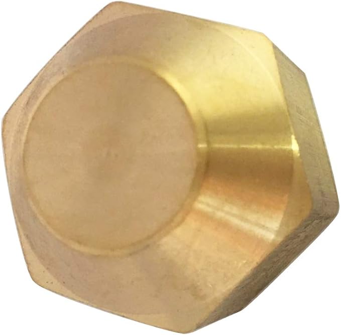 Brass 45 Degree Flare Cap for 5/8" Tube OD 7/8" Thread Size SAE Fittings 5pcs - Image 6